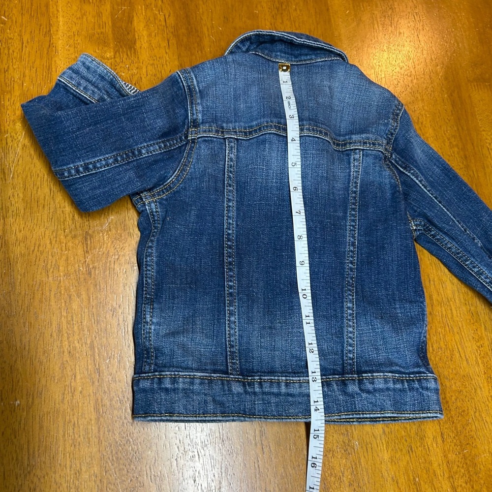 Genuine Kids from OshKosh Blue Denim Trucker Jacket Kids 2T Stretch snap closure - Picture 6 of 10